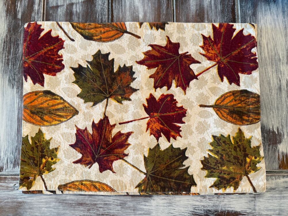 Haymarket Square Fall Dinner Place Mats Leaves Autumn Set of 4